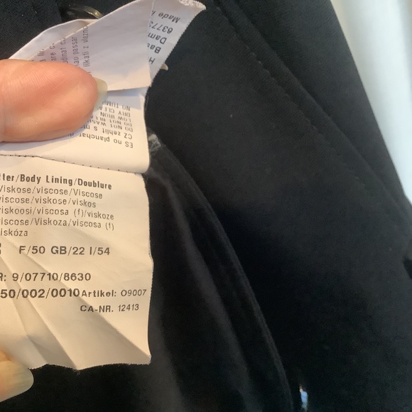 BASLER Womans Black Blazer 3 Button With Pleats on the Back Size 48/ US 16 - Picture 8 of 9